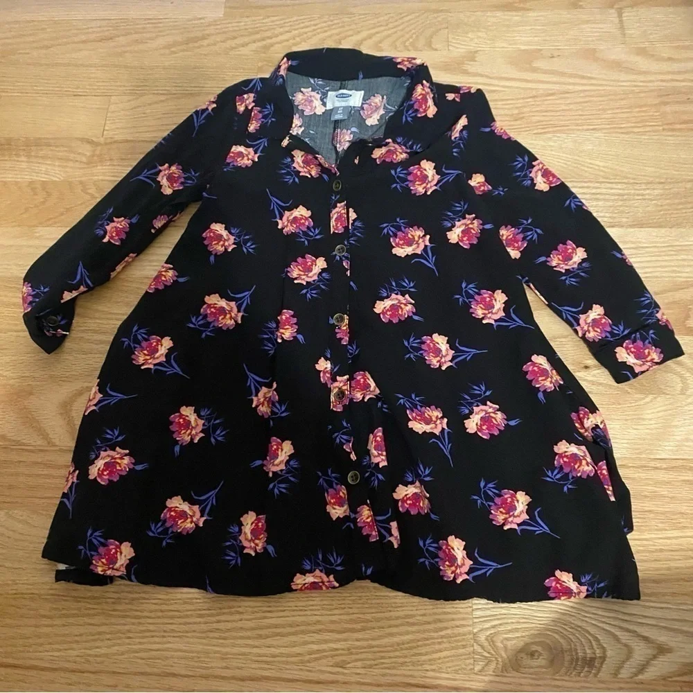 5T Girls Dress Bundle Oshkosh Pink Old Navy Floral Button Down Sunflower